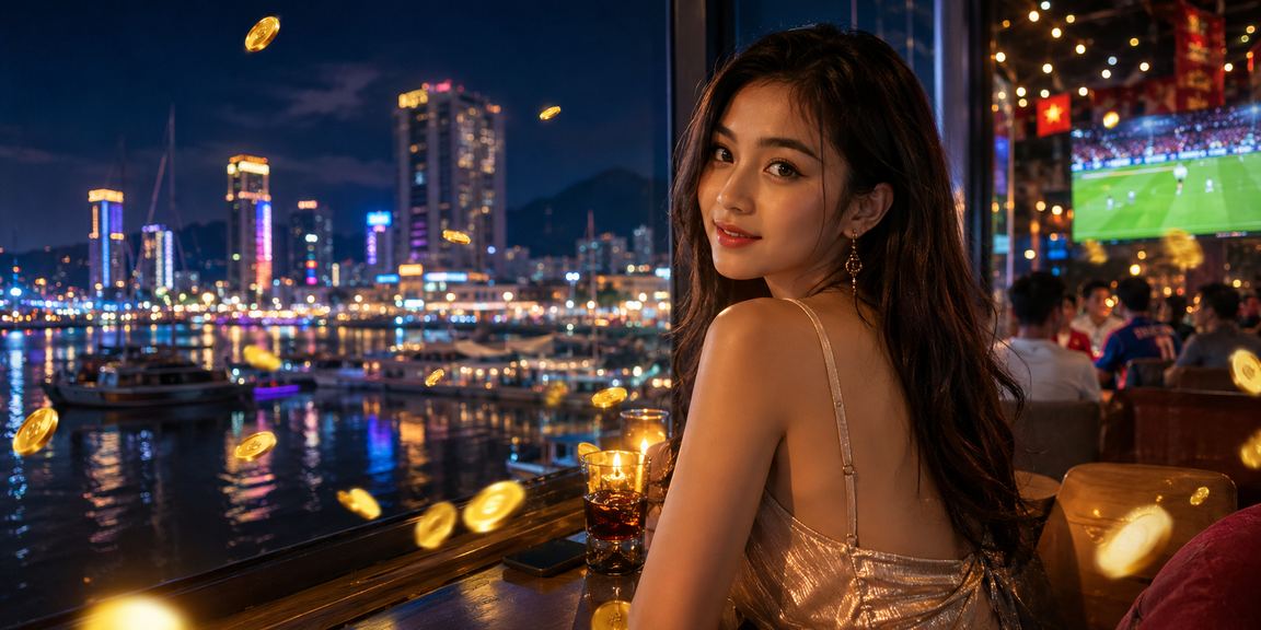 Người dùng chơi live casino trên ứng dụng di động tại quán cà phê Nha Trang